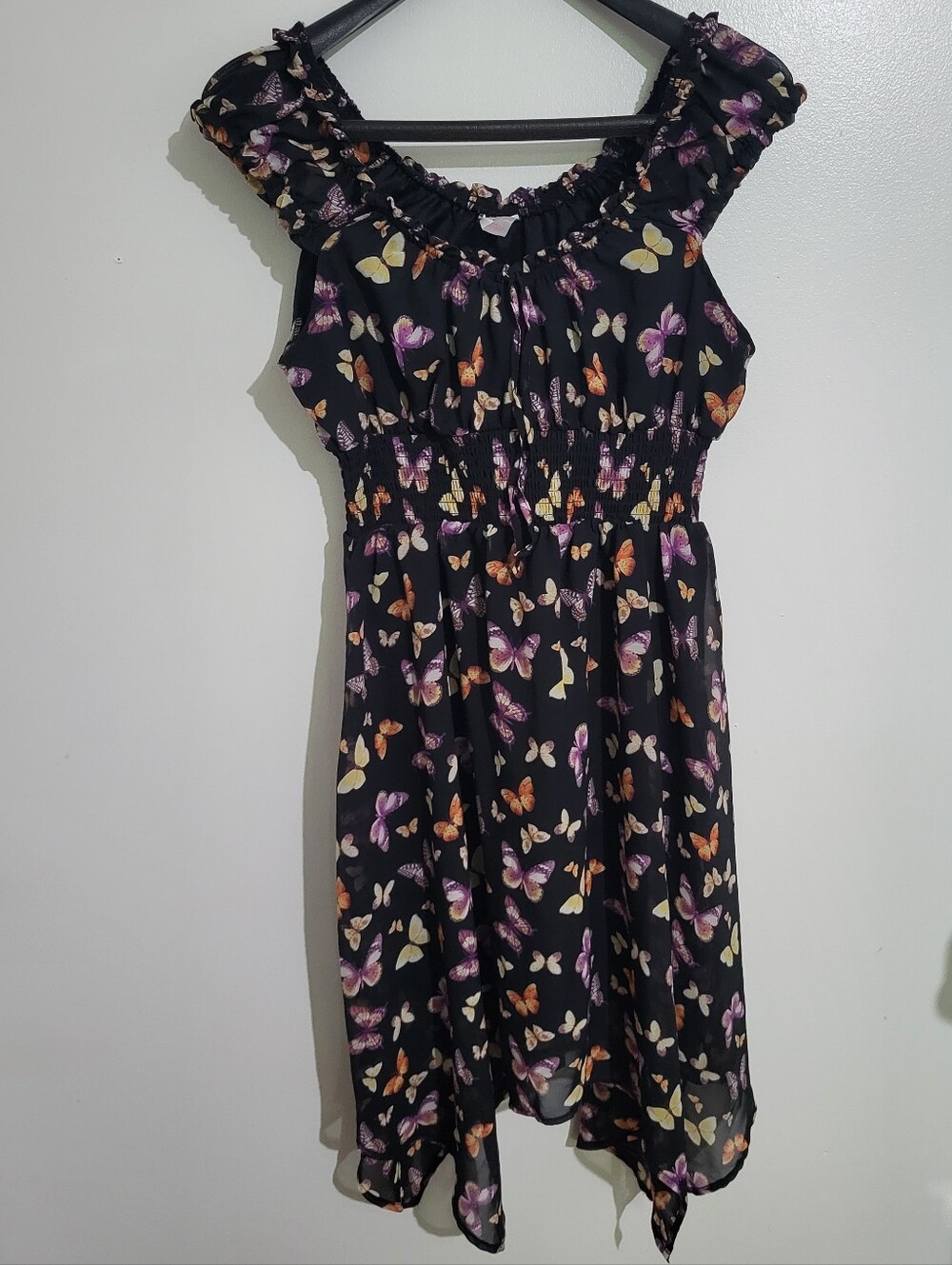 No Boundaries Butterfly Hanky Hem Dress